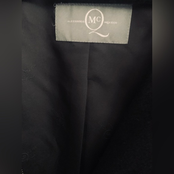 Alexander McQueen X McQ Black Wool Asymmetrical Zip Up Coat Jacket IT48 USM - Picture 6 of 12